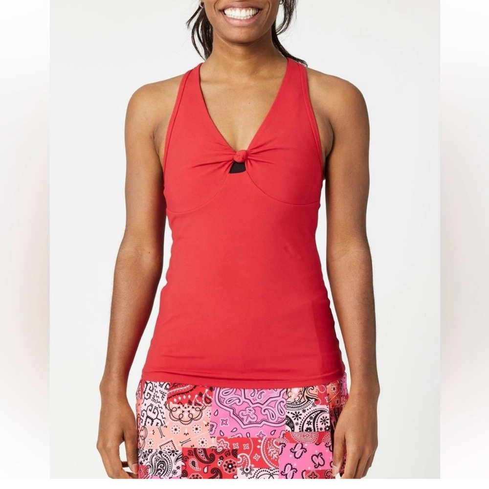 EleVen by Venus Williams Red Racerback Tank Top